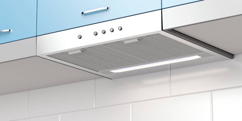 Modern cooker hood in the kitchen